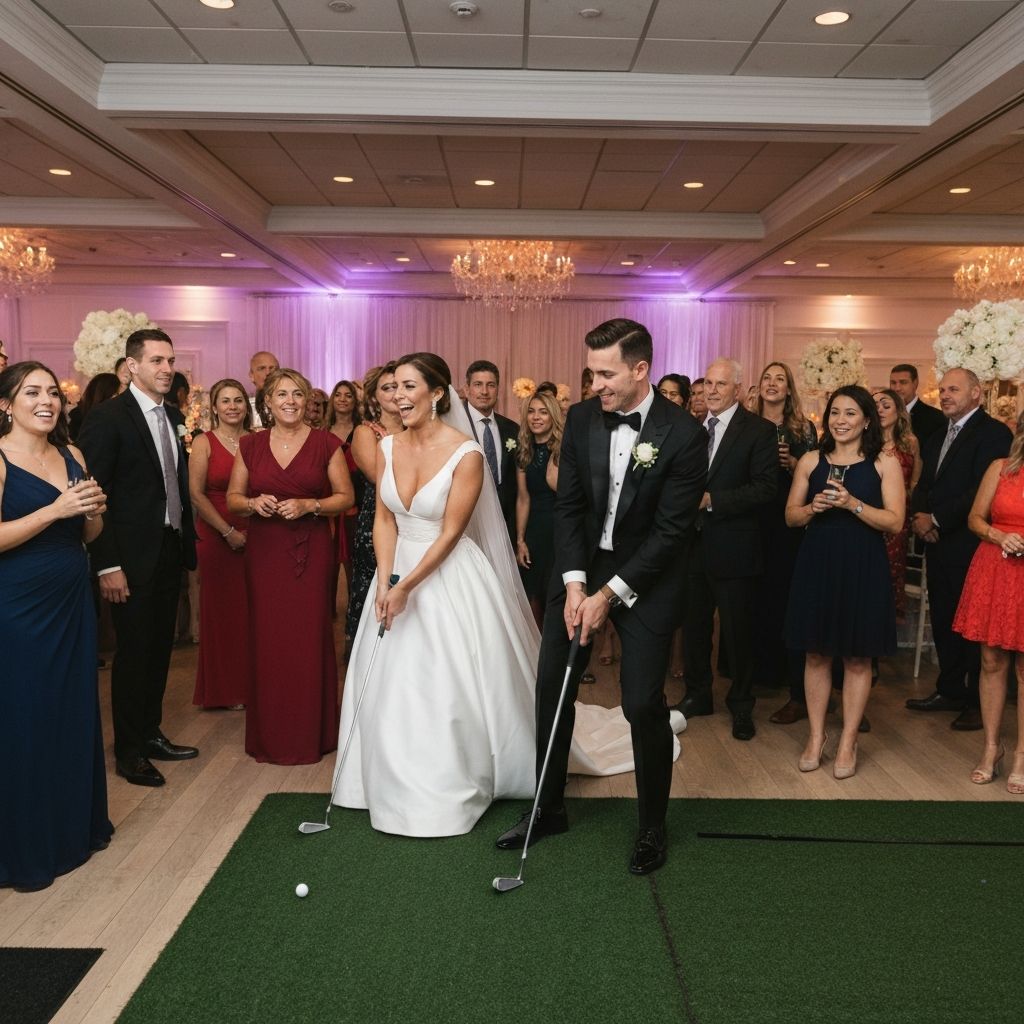Wedding reception golf entertainment
