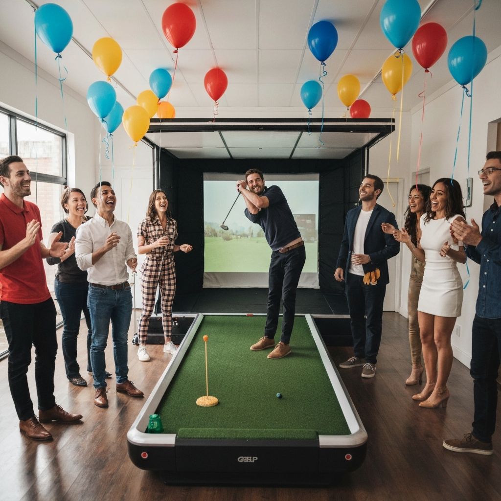 Birthday celebration with golf